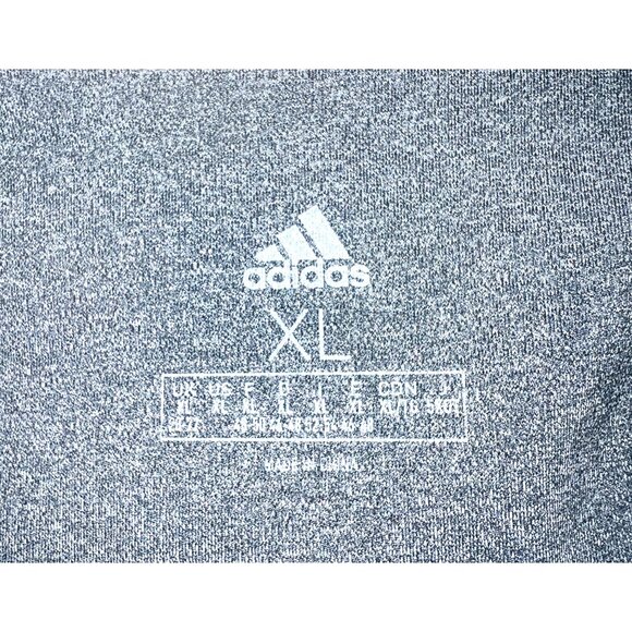 Adidas Gray Athletic Leggings With Black Side Stripes - Picture 3 of 3